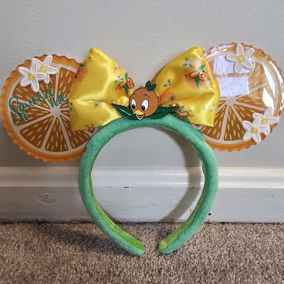 Disney Parks Epcot's Flower & Orange Bird Squeeze Me Minnie Mouse Ears - Picture 3 of 8